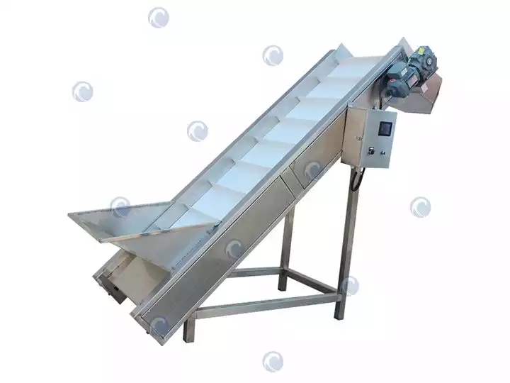 Vegetable and fruit conveying machine