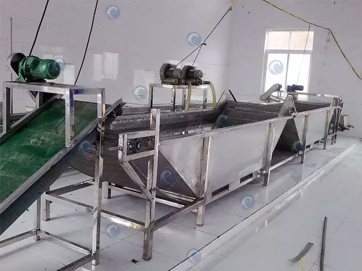 Vegetable cleaning line installed in qatar