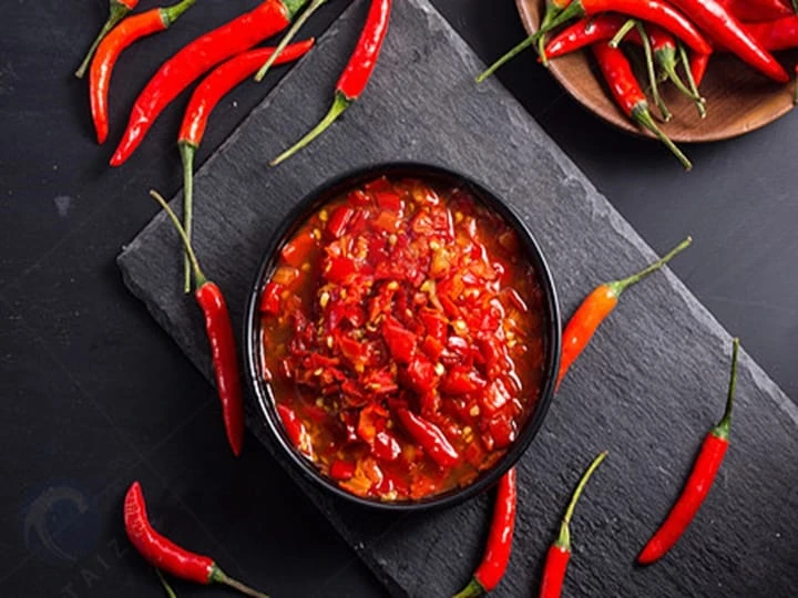 Salsa de chile picante y refrescante