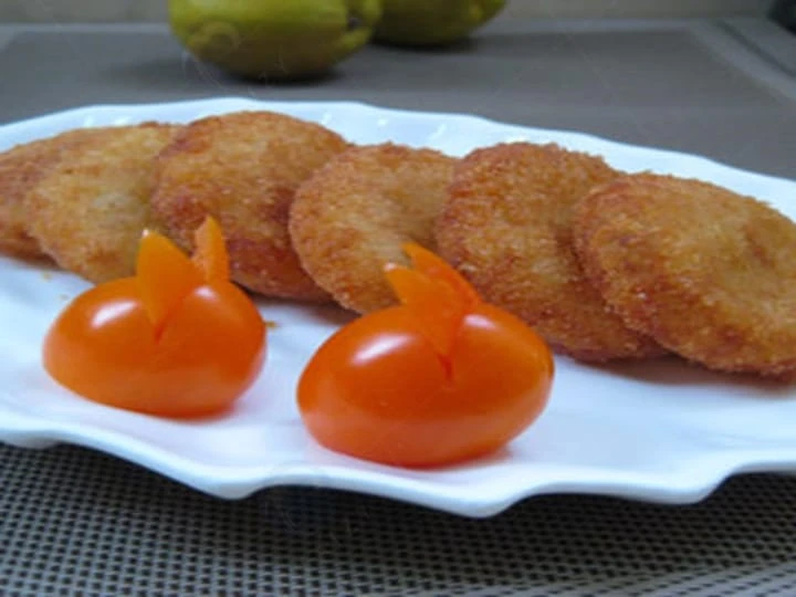 Golden crispy potato cakes